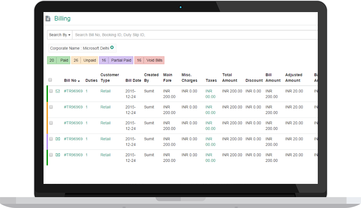 Billing & Accounting Management, Invoice Generation