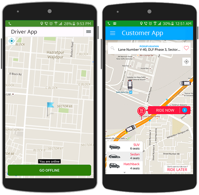 Ready-to-use Uber-like App & Taxi Software | Customer app, driver app,